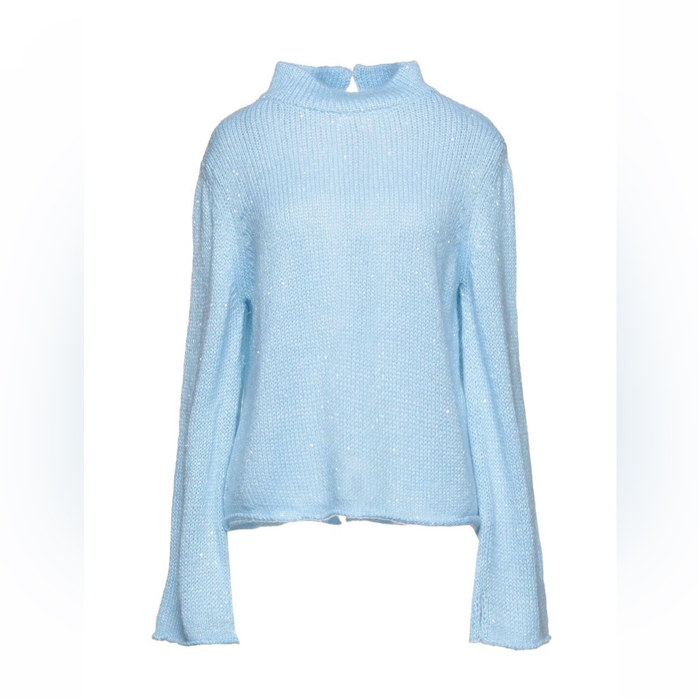 Vicolo Baby Blue Mock Turtleneck